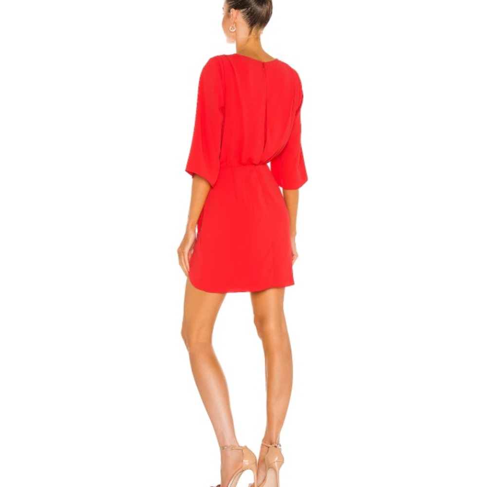 Amanda Uprichard Demetra Dress in Crimson - Picture 3 of 12